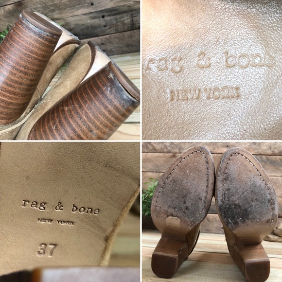 rag & bone Harrow suede stacked heel ankle boot - Picture 7 of 7